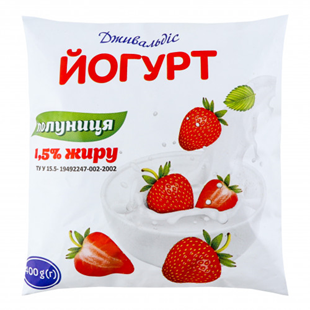 Йогурт ПП ДЖИВАЛЬДІС 1,5%, 400Г